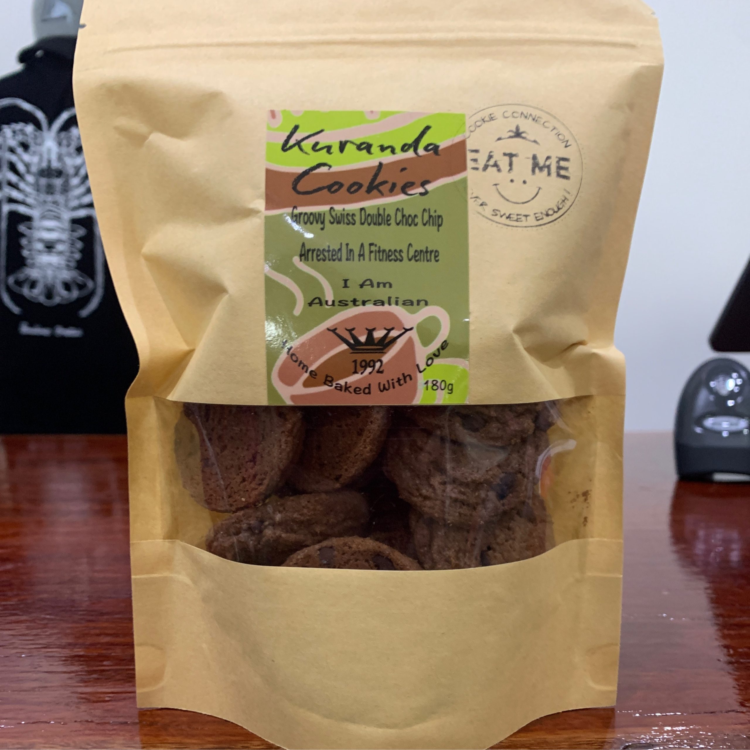 Kuranda Cookies Groovy Swiss Double Choc Chip 180gms Winter & Mann